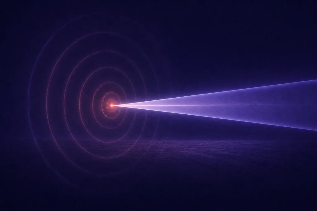 A protected tunnel of light passing through broadcast rings